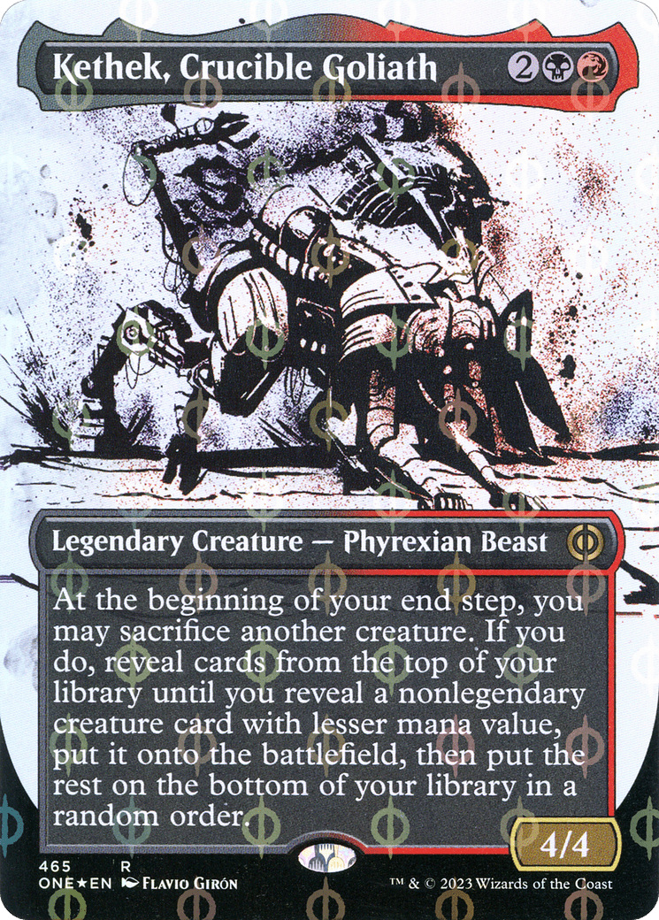 Kethek, Crucible Goliath (Borderless Ichor Step-and-Compleat Foil) [Phyrexia: All Will Be One] MTG Single Magic: The Gathering  | Multizone: Comics And Games