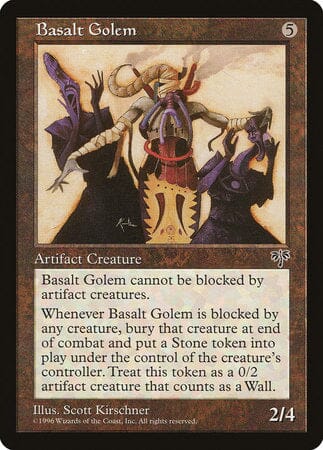 Basalt Golem [Mirage] MTG Single Magic: The Gathering  | Multizone: Comics And Games