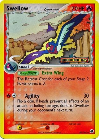 Swellow (40/101) (Delta Species) (Stamped) [EX: Dragon Frontiers] Pokemon Single Pokémon  | Multizone: Comics And Games
