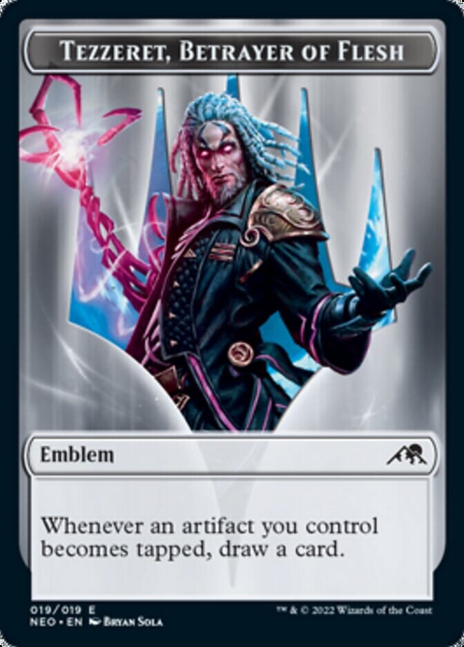 Samurai // Tezzeret, Betrayer of Flesh Emblem Double-sided Token [Kamigawa: Neon Dynasty Tokens] MTG Single Magic: The Gathering  | Multizone: Comics And Games