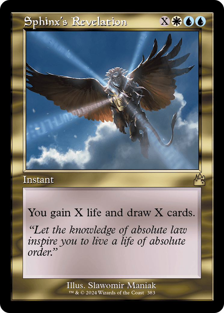 Sphinx's Revelation (Retro Frame) [Ravnica Remastered] MTG Single Magic: The Gathering  | Multizone: Comics And Games