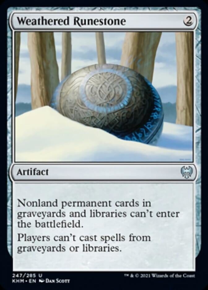 Weathered Runestone [Kaldheim] MTG Single Magic: The Gathering  | Multizone: Comics And Games