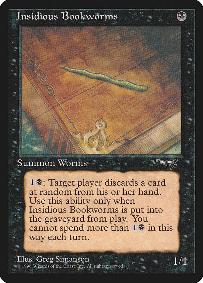 Insidious Bookworms (Single Worm) [Alliances] MTG Single Magic: The Gathering  | Multizone: Comics And Games