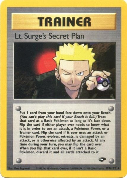 Lt. Surge's Secret Plan (107/132) [Gym Challenge Unlimited] Pokemon Single Pokémon  | Multizone: Comics And Games