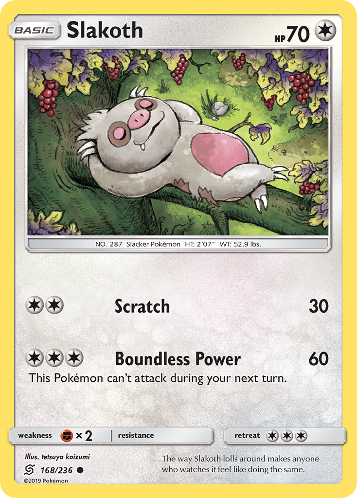 Slakoth (168/236) [Sun & Moon: Unified Minds] Pokemon Single Pokémon  | Multizone: Comics And Games