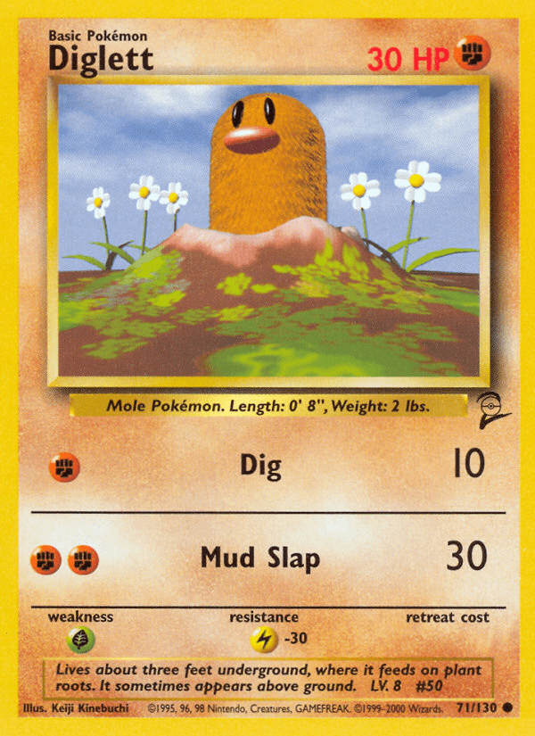 Diglett (71/130) [Base Set 2] Pokemon Single Pokémon  | Multizone: Comics And Games