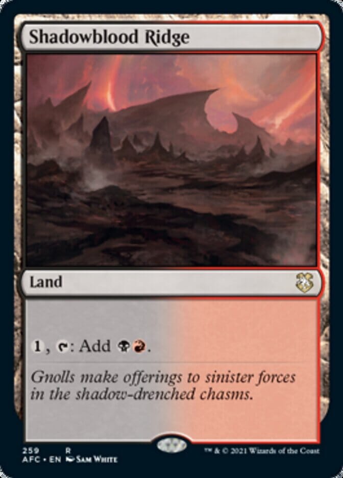 Shadowblood Ridge [Dungeons & Dragons: Adventures in the Forgotten Realms Commander] MTG Single Magic: The Gathering  | Multizone: Comics And Games