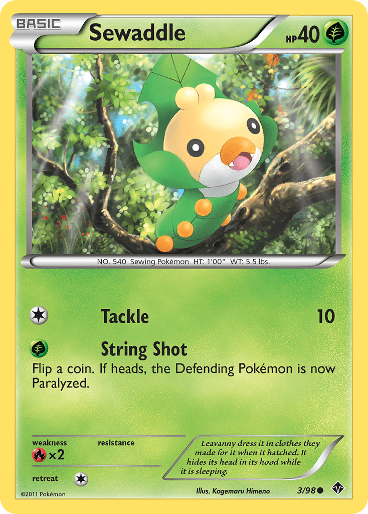 Sewaddle (3/98) [Black & White: Emerging Powers] Pokemon Single Pokémon  | Multizone: Comics And Games