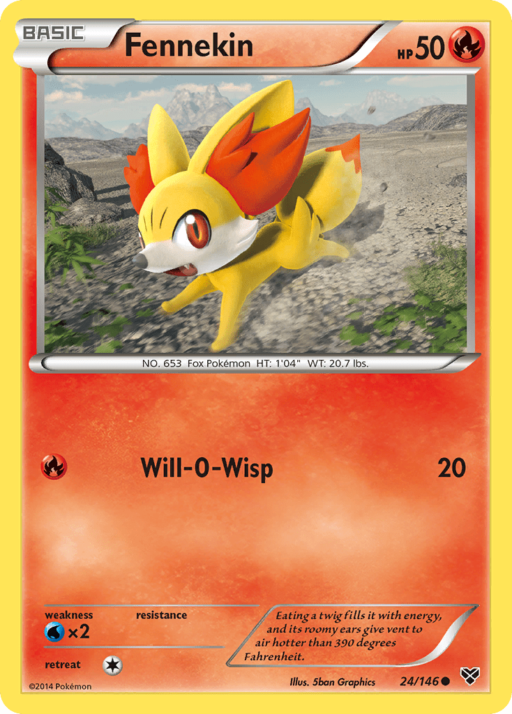 Fennekin (24/146) [XY: Base Set] Pokemon Single Pokémon  | Multizone: Comics And Games