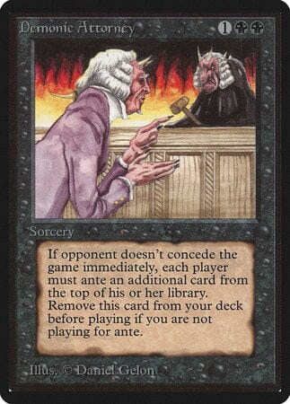 Demonic Attorney [Limited Edition Beta] MTG Single Magic: The Gathering  | Multizone: Comics And Games