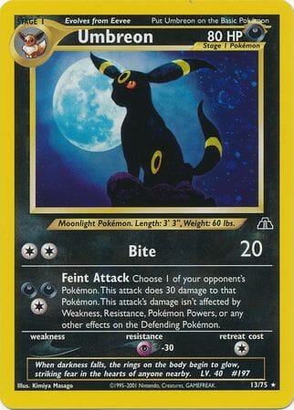 Umbreon (13/75) [Neo Discovery Unlimited] Pokemon Single Pokémon  | Multizone: Comics And Games