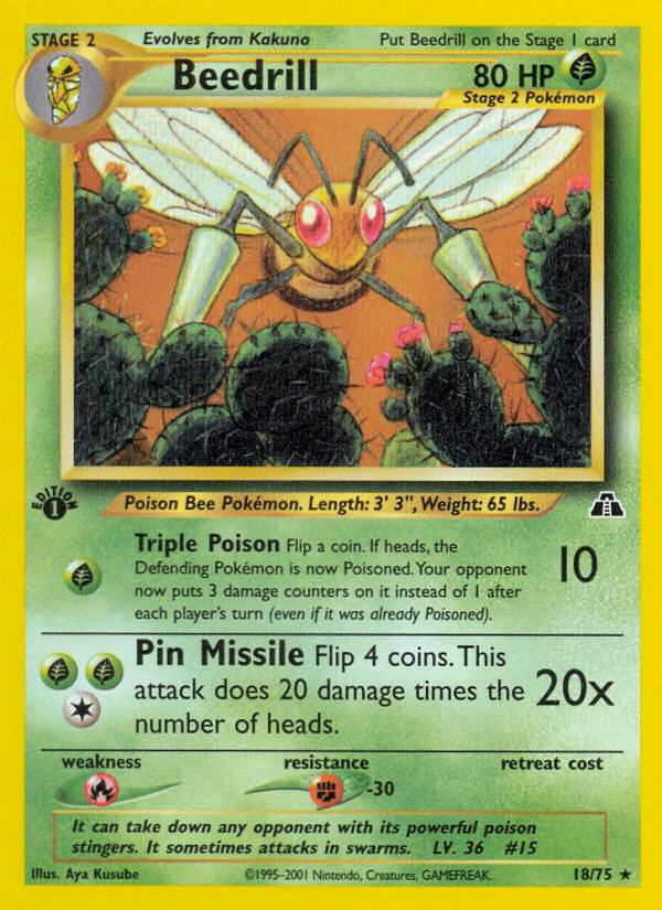 Beedrill (18/75) [Neo Discovery 1st Edition] Pokemon Single Pokémon  | Multizone: Comics And Games