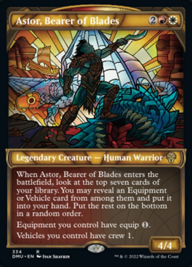 Astor, Bearer of Blades (Showcase Textured) [Dominaria United] MTG Single Magic: The Gathering  | Multizone: Comics And Games