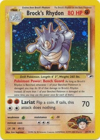 Brock's Rhydon (2/132) [Gym Heroes Unlimited] Pokemon Single Pokémon  | Multizone: Comics And Games