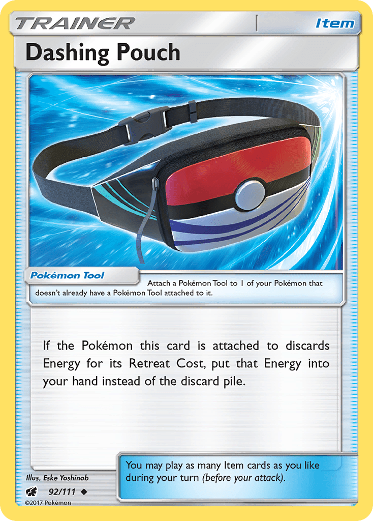 Dashing Pouch (92/111) [Sun & Moon: Crimson Invasion] Pokemon Single Pokémon  | Multizone: Comics And Games