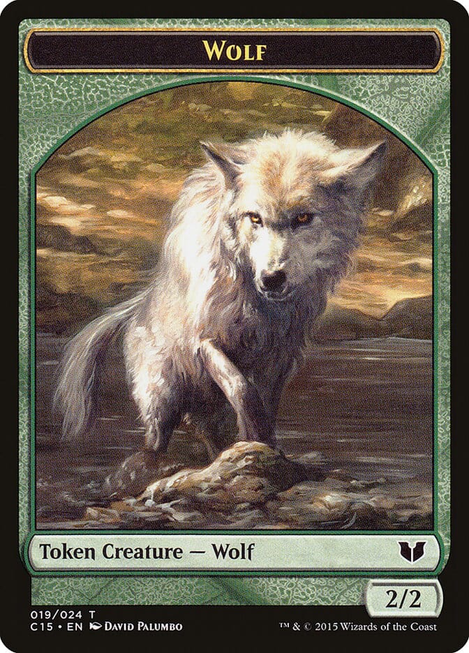 Wolf // Zombie Double-Sided Token [Commander 2015 Tokens] MTG Single Magic: The Gathering  | Multizone: Comics And Games