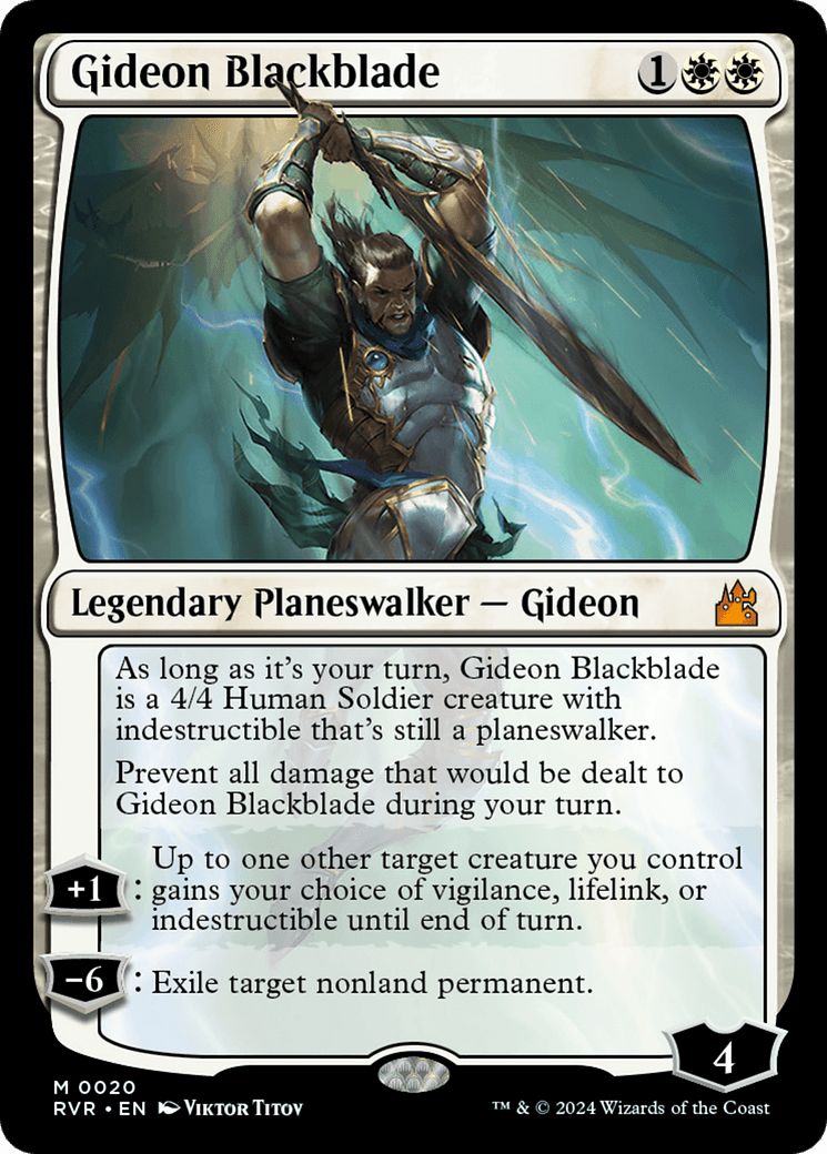 Gideon Blackblade [Ravnica Remastered] MTG Single Magic: The Gathering  | Multizone: Comics And Games