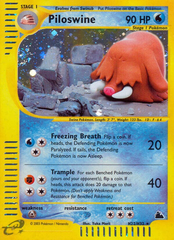 Piloswine (H22/H32) [Skyridge] Pokemon Single Pokémon  | Multizone: Comics And Games