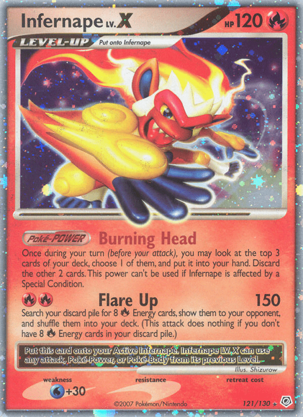 Infernape LV.X (121/130) [Diamond & Pearl: Base Set] Pokemon Single Pokémon  | Multizone: Comics And Games