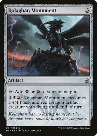 Kolaghan Monument [Dragons of Tarkir] MTG Single Magic: The Gathering  | Multizone: Comics And Games