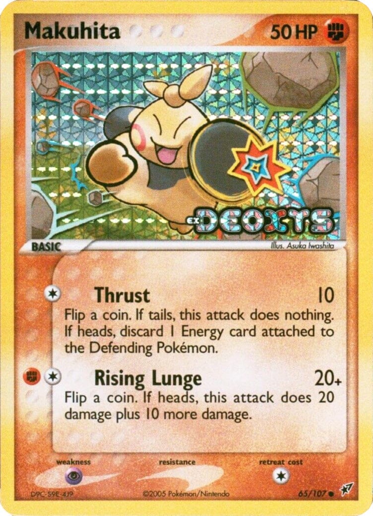 Makuhita (65/107) (Stamped) [EX: Deoxys] Pokemon Single Pokémon  | Multizone: Comics And Games