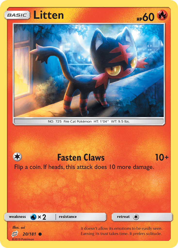 Litten (20/181) [Sun & Moon: Team Up] Pokemon Single Pokémon  | Multizone: Comics And Games