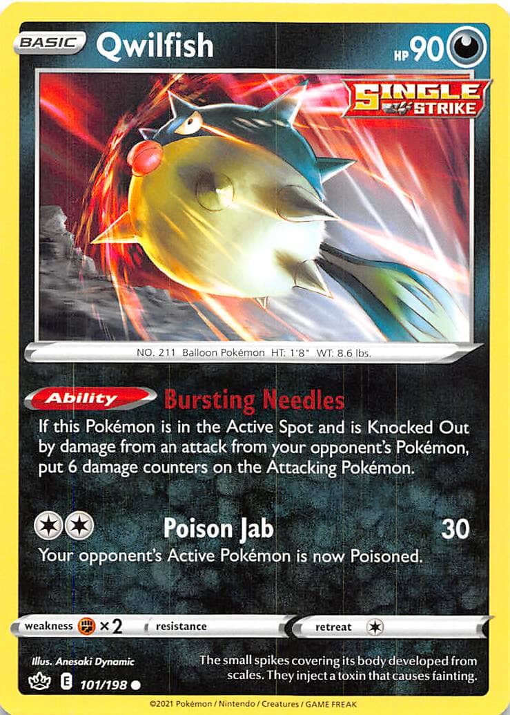 Qwilfish (101/198) [Sword & Shield: Chilling Reign] Pokemon Single Pokémon  | Multizone: Comics And Games
