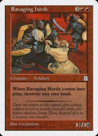 Ravaging Horde [Portal Three Kingdoms] MTG Single Magic: The Gathering  | Multizone: Comics And Games