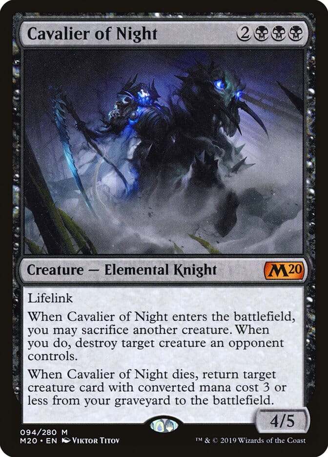 Cavalier of Night [Core Set 2020] MTG Single Magic: The Gathering  | Multizone: Comics And Games