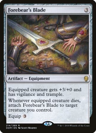 Forebear's Blade [Dominaria Promos] MTG Single Magic: The Gathering  | Multizone: Comics And Games