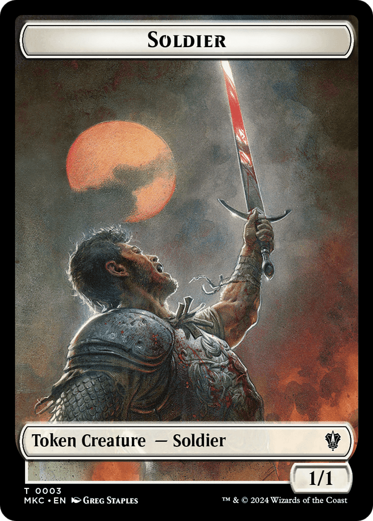 Soldier // Ogre Double-Sided Token [Murders at Karlov Manor Commander Tokens] MTG Single Magic: The Gathering  | Multizone: Comics And Games