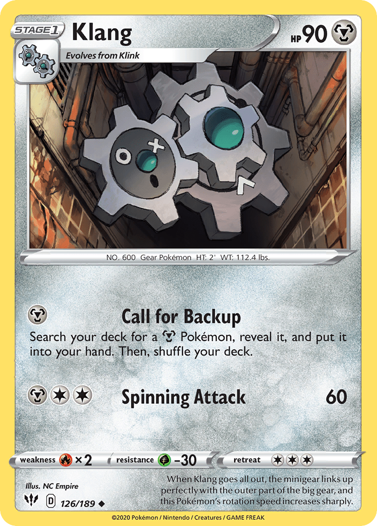 Klang (126/189) [Sword & Shield: Darkness Ablaze] Pokemon Single Pokémon  | Multizone: Comics And Games