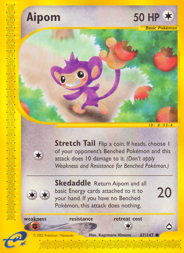 Aipom (67/147) [Aquapolis] Pokemon Single Pokémon  | Multizone: Comics And Games