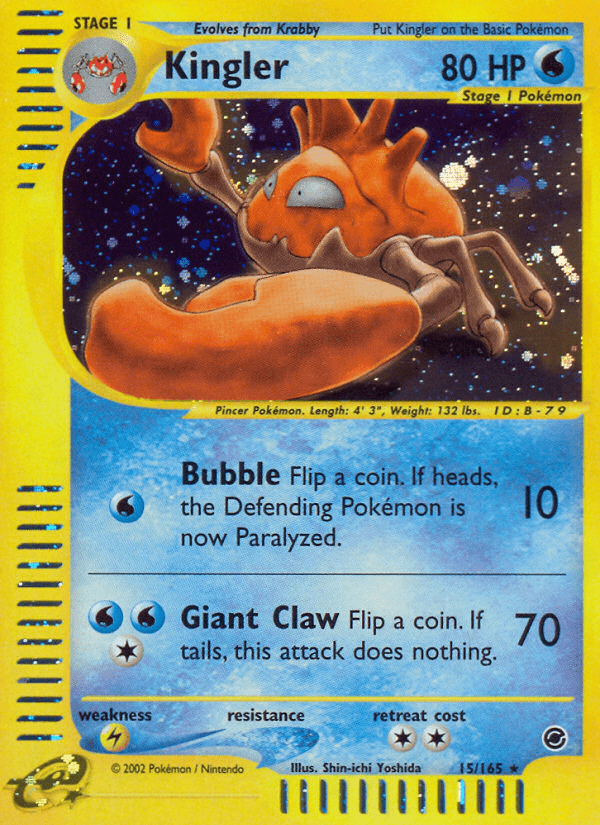 Kingler (15/165) [Expedition: Base Set] Pokemon Single Pokémon  | Multizone: Comics And Games