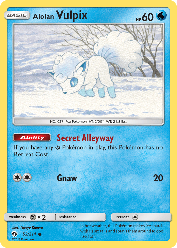 Alolan Vulpix (53/214) [Sun & Moon: Lost Thunder] Pokemon Single Pokémon  | Multizone: Comics And Games