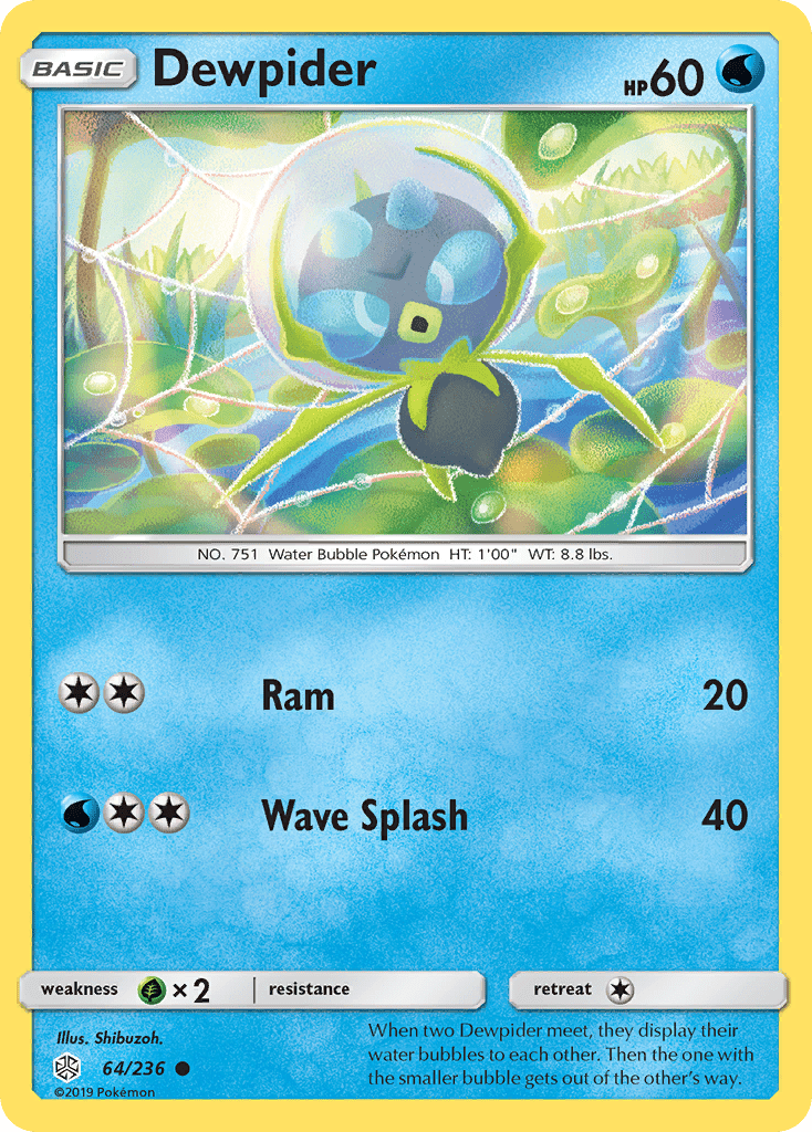 Dewpider (64/236) [Sun & Moon: Cosmic Eclipse] Pokemon Single Pokémon  | Multizone: Comics And Games