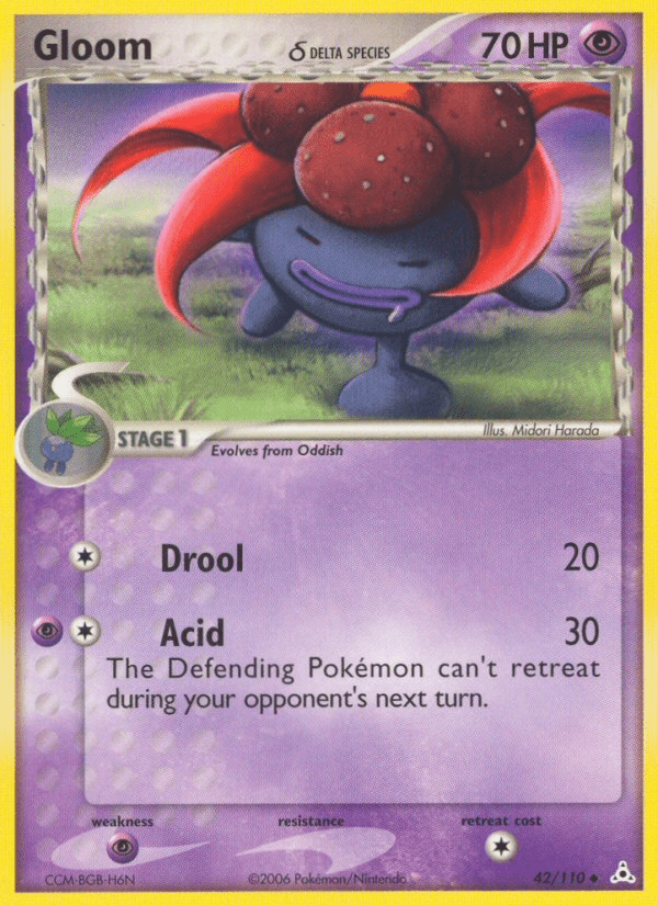 Gloom (42/110) (Delta Species) [EX: Holon Phantoms] Pokemon Single Pokémon  | Multizone: Comics And Games