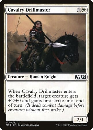Cavalry Drillmaster [Core Set 2019] MTG Single Magic: The Gathering  | Multizone: Comics And Games
