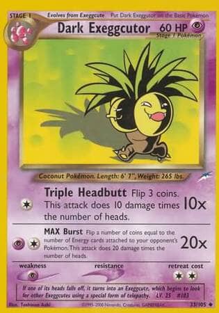 Dark Exeggutor (33/105) [Neo Destiny Unlimited] Pokemon Single Pokémon  | Multizone: Comics And Games