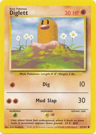Diglett (47/102) [Base Set Unlimited] Pokemon Single Pokémon  | Multizone: Comics And Games