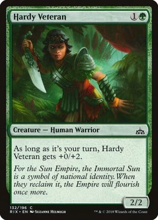 Hardy Veteran [Rivals of Ixalan] MTG Single Magic: The Gathering  | Multizone: Comics And Games