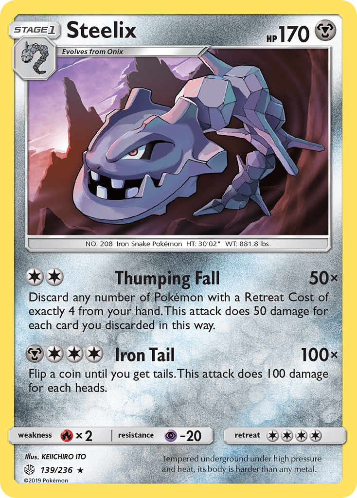 Steelix (139/236) [Sun & Moon: Cosmic Eclipse] Pokemon Single Pokémon  | Multizone: Comics And Games