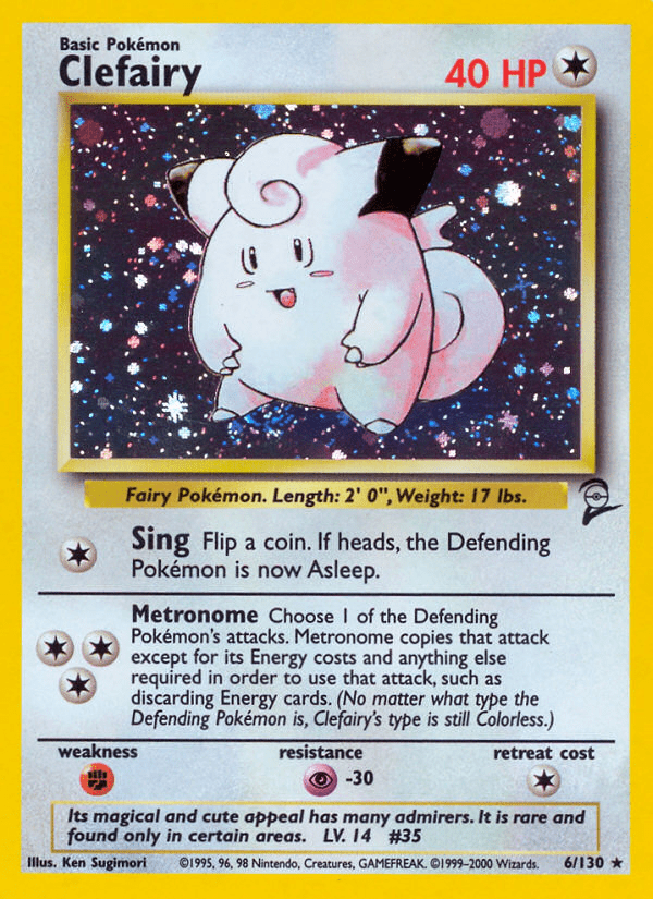 Clefairy (6/130) [Base Set 2] Pokemon Single Pokémon  | Multizone: Comics And Games