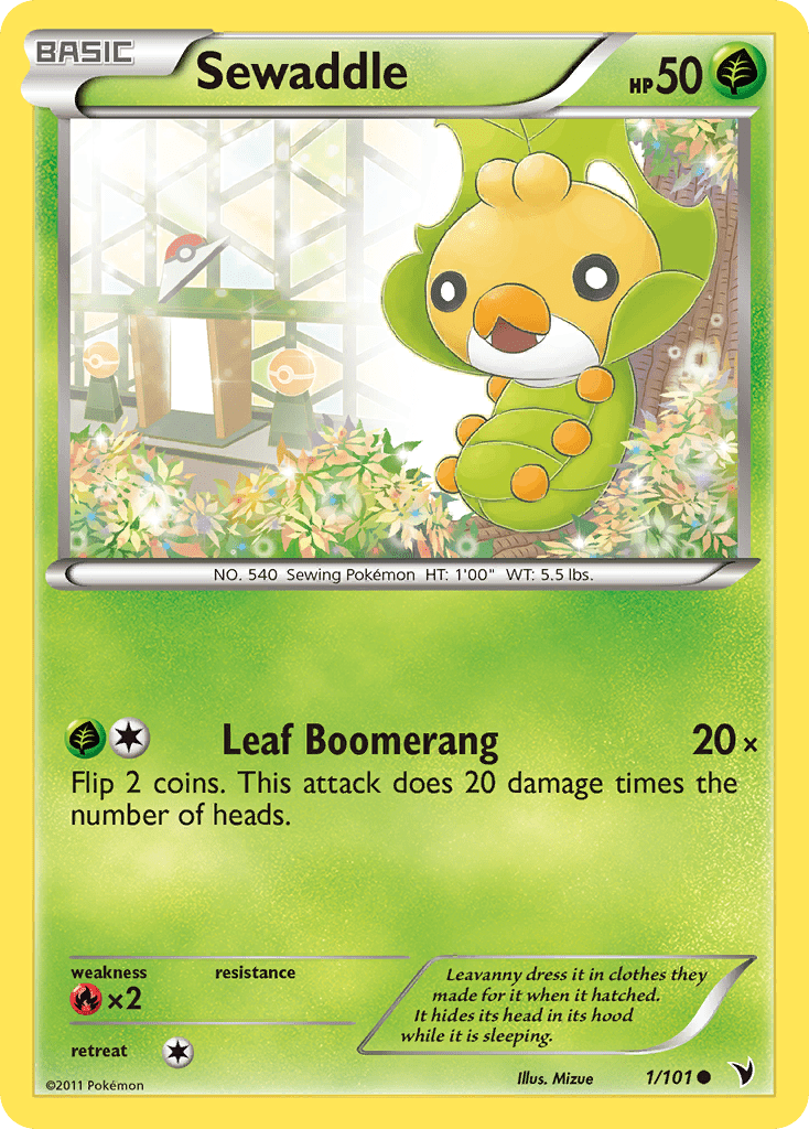 Sewaddle (1/101) [Black & White: Noble Victories] Pokemon Single Pokémon  | Multizone: Comics And Games