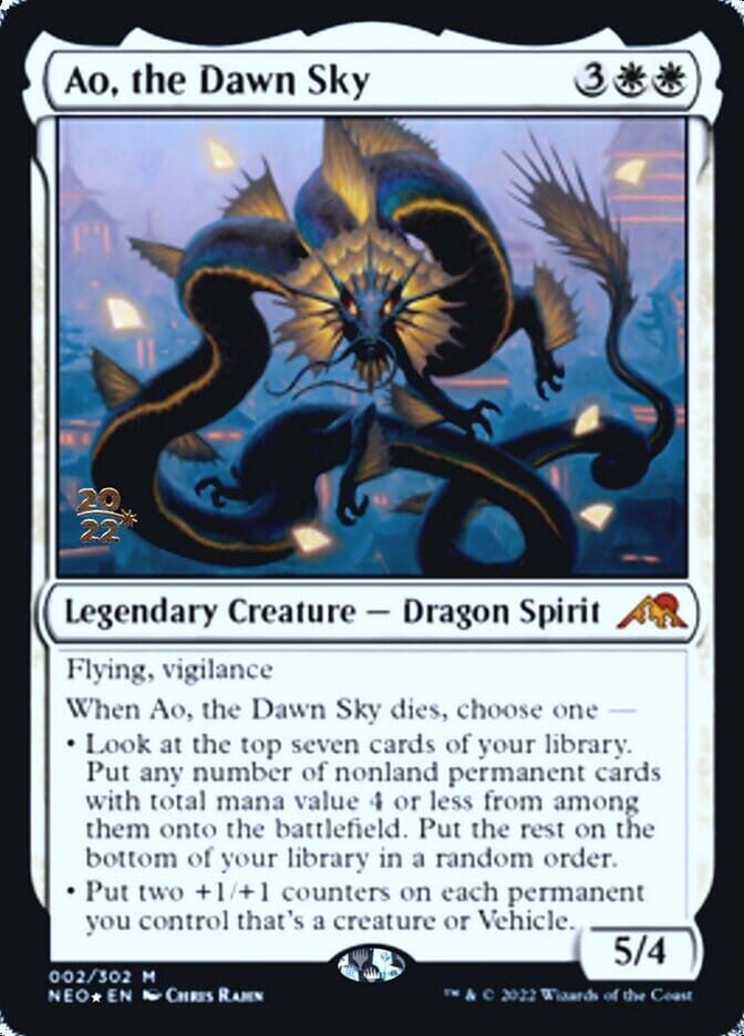 Ao, the Dawn Sky [Kamigawa: Neon Dynasty Prerelease Promos] MTG Single Magic: The Gathering  | Multizone: Comics And Games