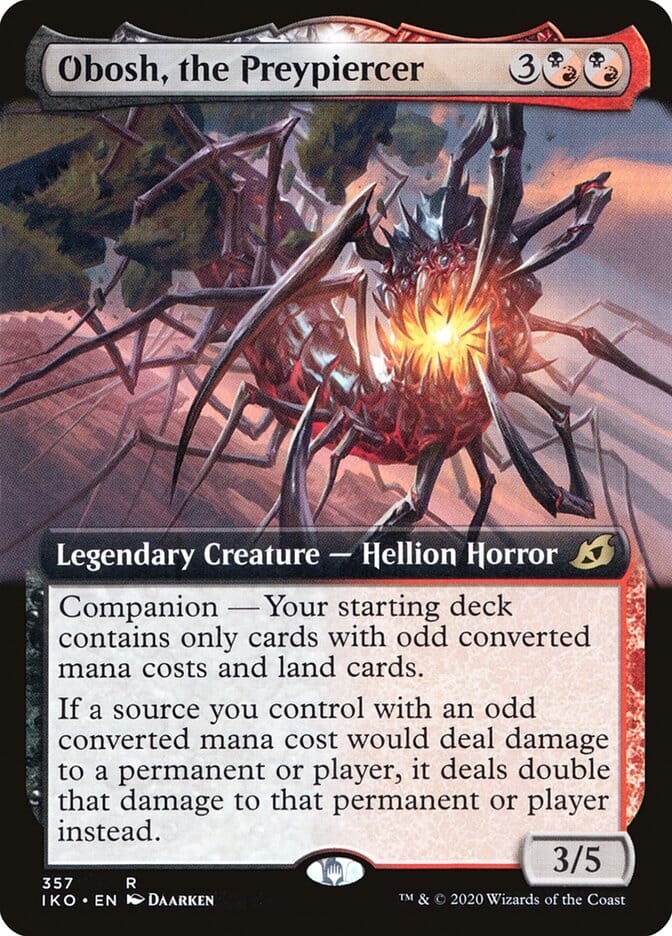 Obosh, the Preypiercer (Extended Art) [Ikoria: Lair of Behemoths] MTG Single Magic: The Gathering  | Multizone: Comics And Games