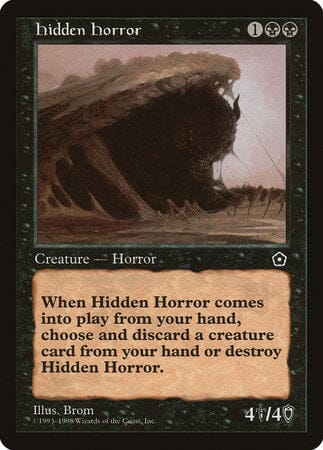 Hidden Horror [Portal Second Age] MTG Single Magic: The Gathering  | Multizone: Comics And Games