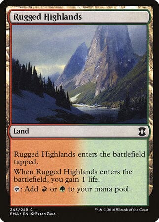 Rugged Highlands [Eternal Masters] MTG Single Magic: The Gathering  | Multizone: Comics And Games