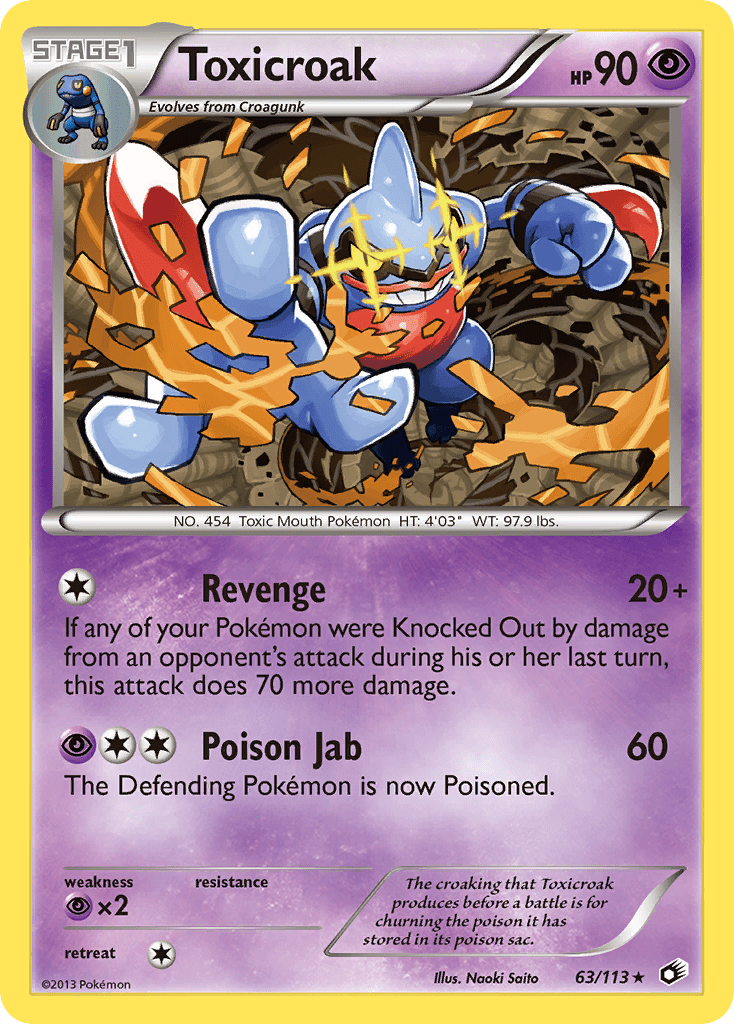 Toxicroak (63/113) [Black & White: Legendary Treasures] Pokemon Single Pokémon  | Multizone: Comics And Games