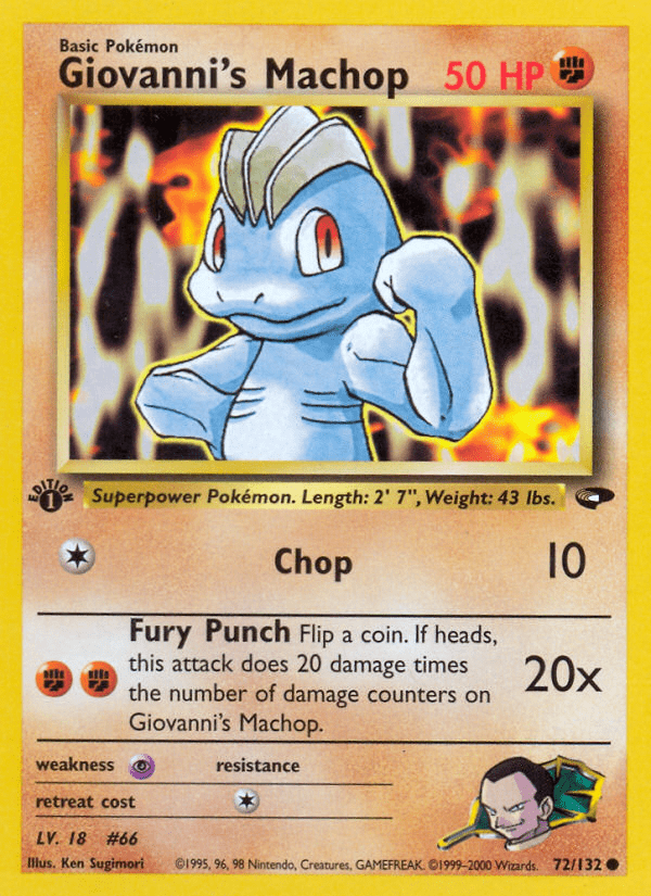 Giovanni's Machop (72/132) [Gym Challenge 1st Edition] Pokemon Single Pokémon  | Multizone: Comics And Games